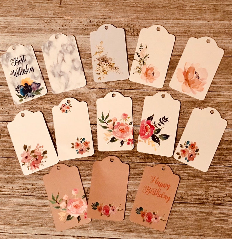 Gift tags/ Set of 20 gift tags/ wedding tags/ Birthday gift tags/ welocome bag tags/ Monogram tags/ Thank you tags/ personalized tags image 10