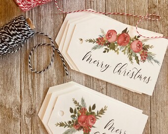 Christmas gift tags/Personalized Gift tags/ Custom Holiday Gift tags/Gift wrapping/ Personalized Christmas gift tags