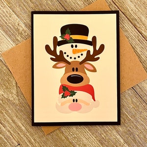 Fun Christmas cards,Joy to the world/humor Christmas cards/Christmas greeting cards set/Christmas set of six/Christmas cards/snowman cards