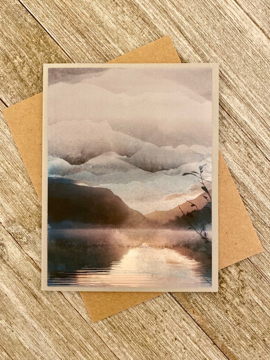 Watercolor Mountain Note Card Set: Handmade Greeting Cards Variety Pack ...