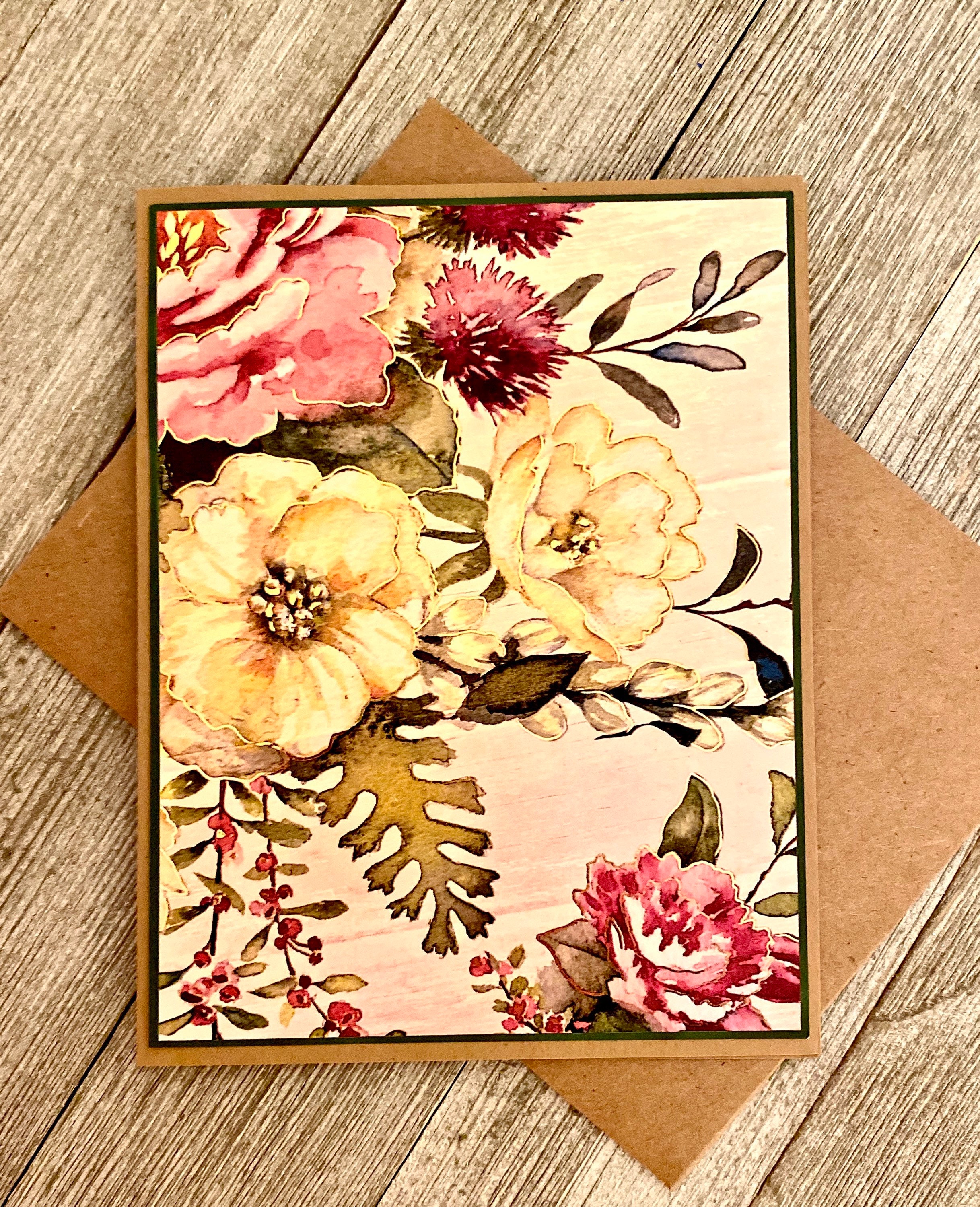 Wildflower Watercolor Note Card Set, Floral Greeting Cards (six Pack ...