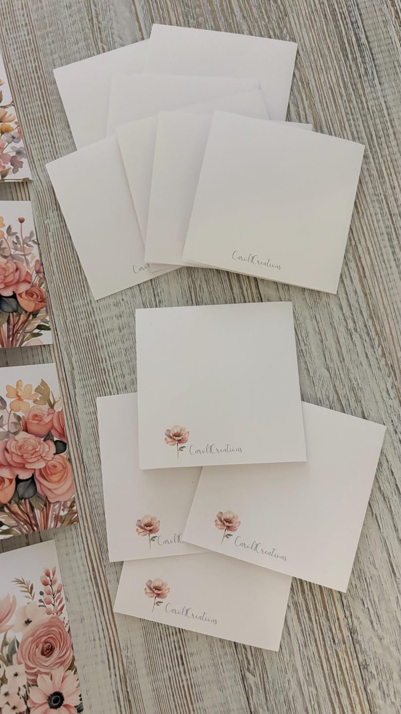 Floral Mini Note Cards 3x3 - Set of 15 Small Gift Notes - Etsy