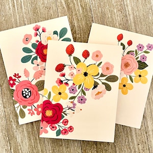 Wildflower note cards/botanical note cards/Floral note cards/Blank card set/Greeting cards