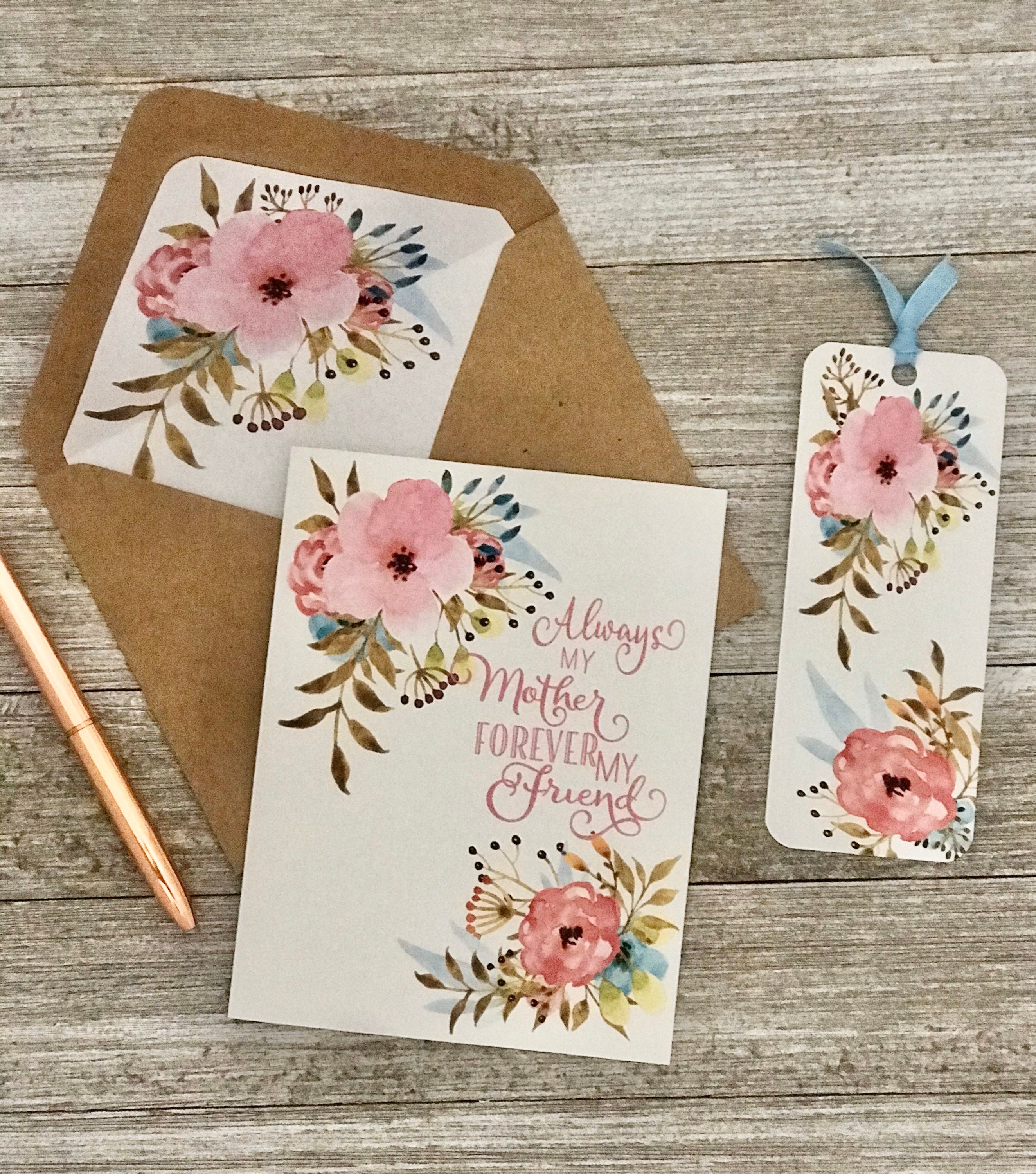 Mother's Day Greeting Cards With Bookmark/ Mother's Birthday