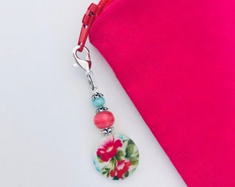 Zipper pull/ Journal charm/Planner charm/Purse charm/Jewelry charm/cell phone charm/Junk journal charms