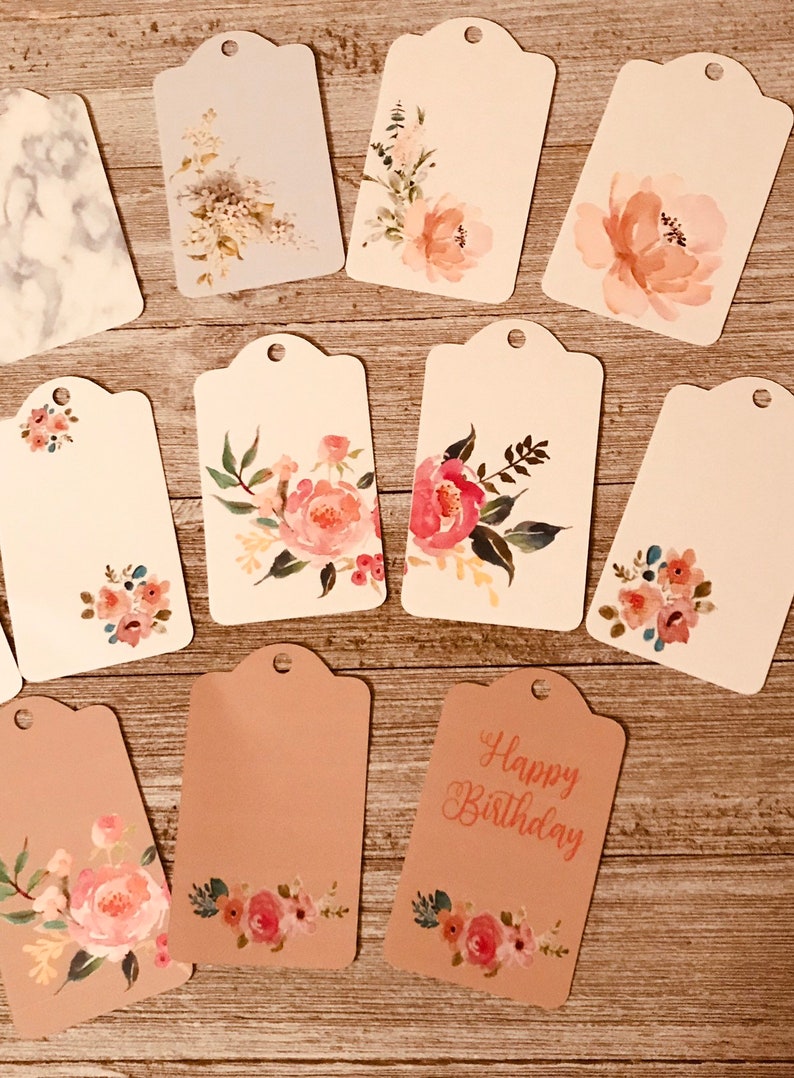 Gift tags/ Set of 20 gift tags/ wedding tags/ Birthday gift tags/ welocome bag tags/ Monogram tags/ Thank you tags/ personalized tags image 9