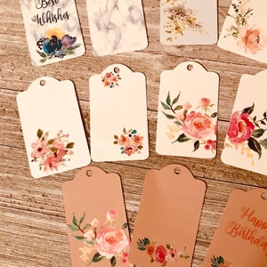 Gift tags/ Set of 20 gift tags/ wedding tags/ Birthday gift tags/ welocome bag tags/ Monogram tags/ Thank you tags/ personalized tags image 8