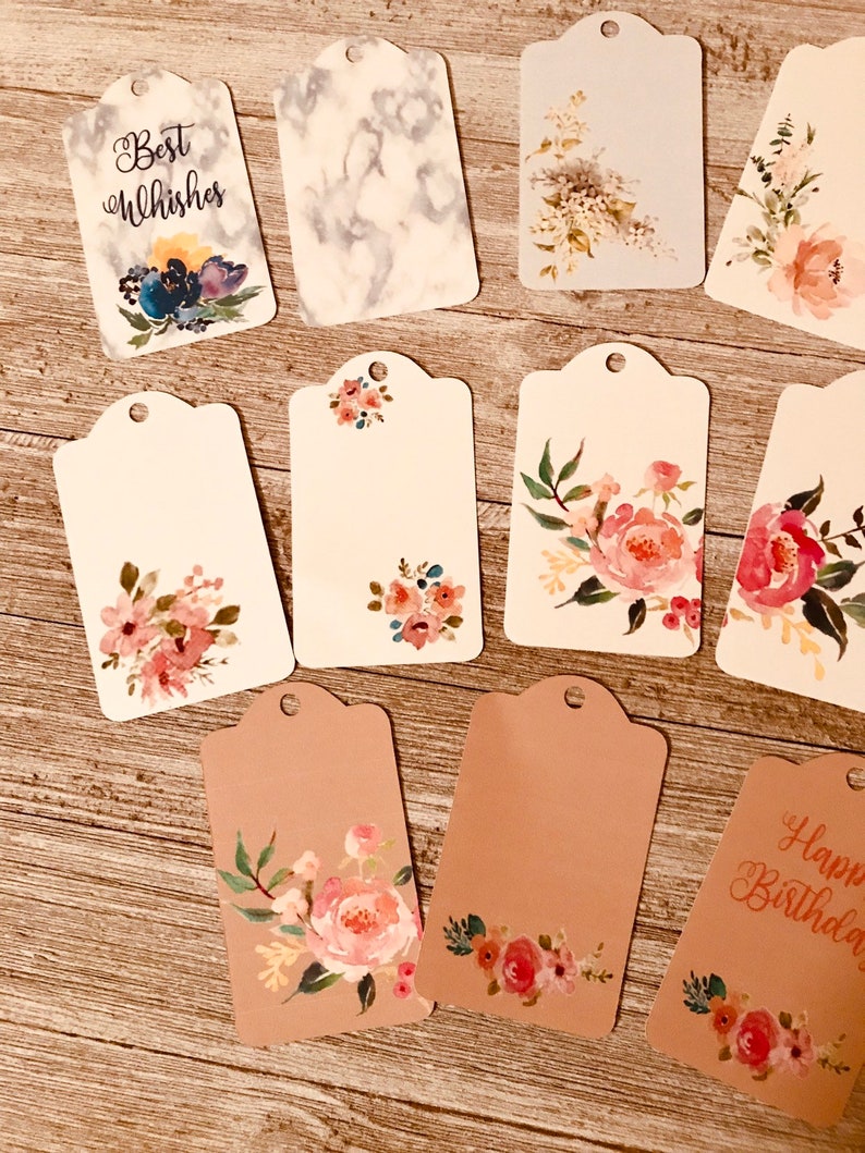 Gift tags/ Set of 20 gift tags/ wedding tags/ Birthday gift tags/ welocome bag tags/ Monogram tags/ Thank you tags/ personalized tags image 8