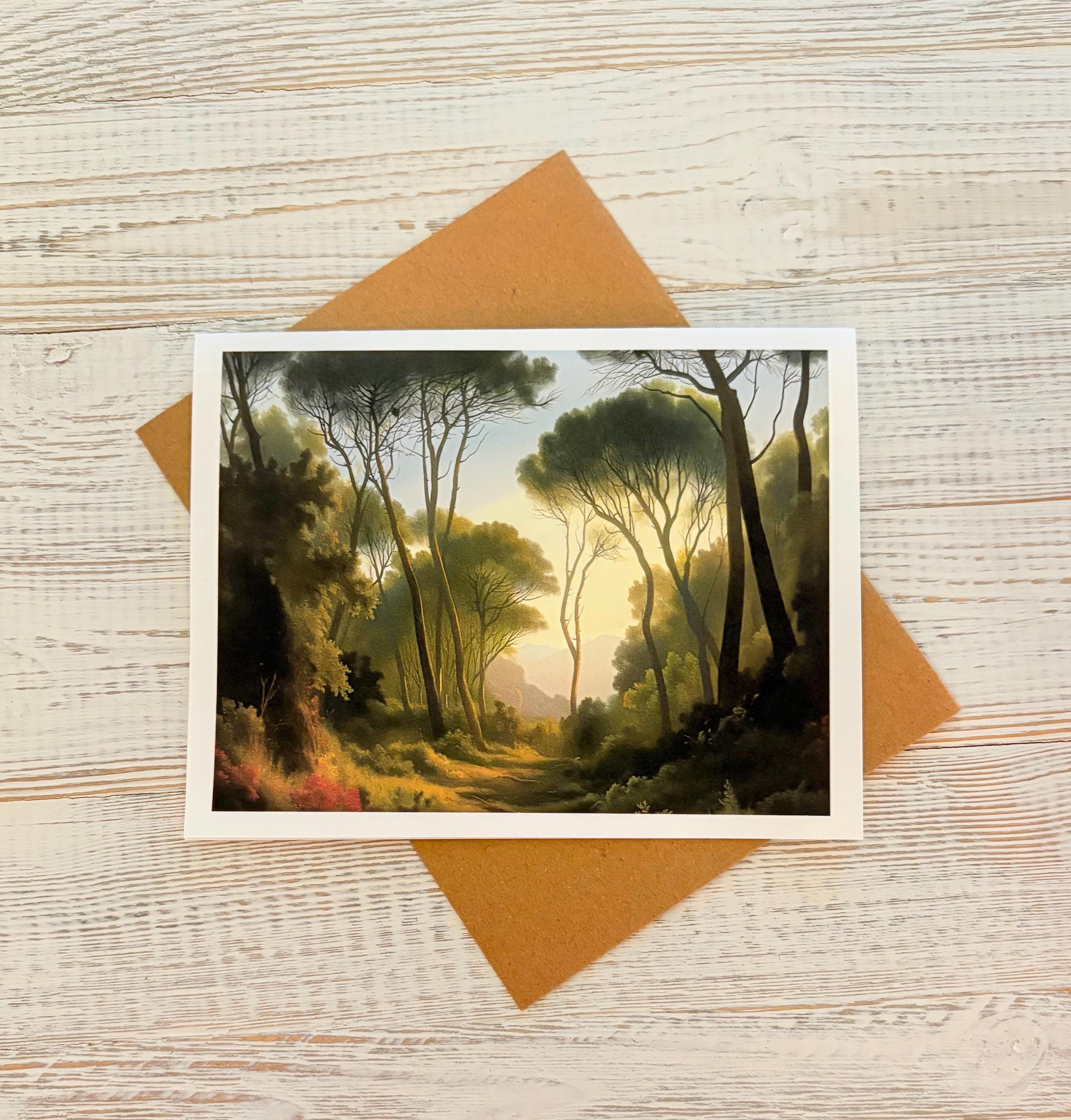 Vintage Forest Landscape Note Cards - Set of 6 - Etsy