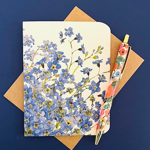 Forget me knots note cards/Forget me knot bouquet card/Botanical note cards/wild flower cards/Blank note cards/Greeting cards