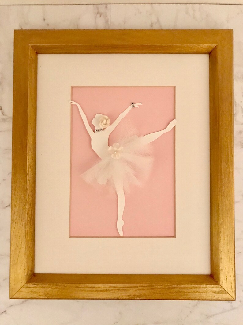 Ballerina Wall Art/ Nursery Wall Art/ Pink and Gold Wall Etsy