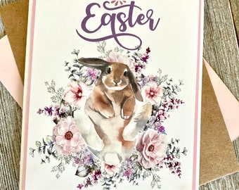 Easter cards/ Happy Easter/Easter/Bunny card/Holiday cards/Greeting cards/Easter bunny card set of 4