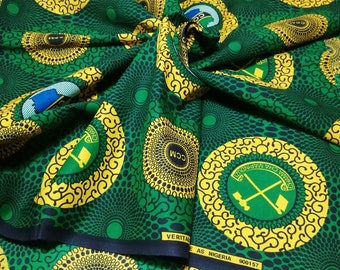 African Ankara Cotton Fabric Sold By Yard |Chama Cha Mapinduzi Kitenge Print |CCM Party Tanzania Cotton Fabric|Authentic Tanzanian Material