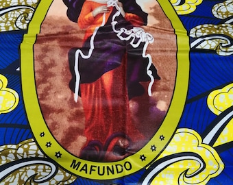 Sold By Yard African Fabrics for Craft Making| Colorful Cotton Craft Material | Traditional African Yard| Kikwembe Sewing Fabric