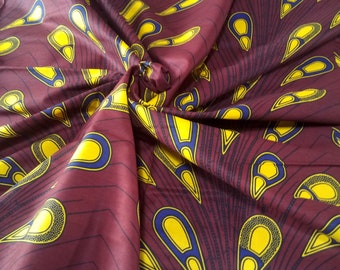 1 Yard African Ankara Wax Print Fabric for Sewing, Dress Making, Kitenge, Pagnes, African Fabrics, Chitenge, Tissues Africain