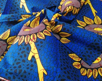 Sold By Yard Vibrant African Dress Materials | Ethnic Sewing Fabric by the Yard | Craft Making African Fabrics |Cotton Fabric For Quilting