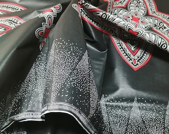 Sold By Yard African Fabrics Java Wax Print| Rich Colors Wax Print Cotton Fabric Yard |Dressmaking Material |Kikwembe Vitenge African Prints