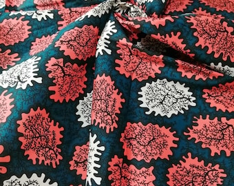 1 YARD African Fabrics Block Print Fabrics For Dresse Craft Making /African Ankara Print /Sewing Cotton Fabric /Kitenge/Chitenge Gift New