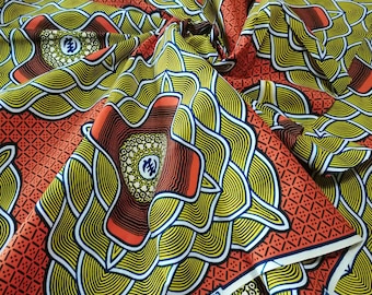 1 YARD Julius Holland Block Wax Print Fabrics For Craft Making/Sewing Fabrics/African Ankara Print Fabric/Cotton Fabrics/Chitenge/Kikwembe