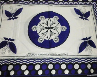 African Traditional Tanzania Nida Kanga Khanga Sarong /Beach Wrap/Fabrics For Dress Bags, Skirt making/Craft Making Fabrics/ Kanga Lesso
