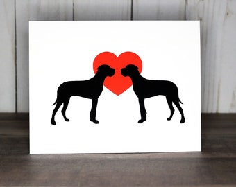 Great Dane Valentine Card Pack, Great Dane Love Cards, Dog Valentine's Day Cards