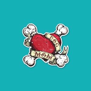 Rockstar Dog Mom Waterproof Vinyl Sticker