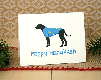 Hanukkah sweater dog