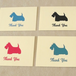 Scottish Terrier Thank You Card Pack, Scottie Notecards, Dog Stationery Set, Thank You Notes image 1