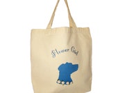 Wedding Dog Tote Bag featuring Flower Girl Dog