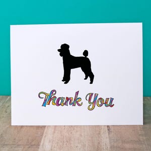 Poodle Thank You Cards: Dog Stationery Note Card Set