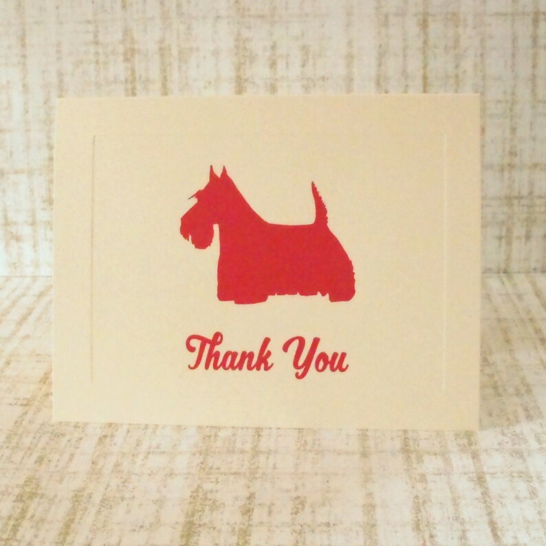 Scottish Terrier Thank You Card Pack, Scottie Notecards, Dog Stationery Set, Thank You Notes image 4