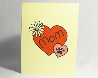 Mother's Day Card for Dog Mom, Dog Mothers Day Card