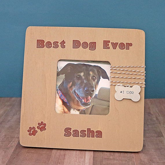 Best Dog Ever Picture Frame Personalized Photo Image 0