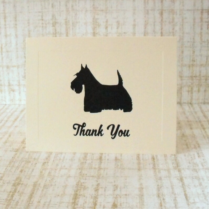 Scottish Terrier Thank You Card Pack, Scottie Notecards, Dog Stationery Set, Thank You Notes image 2