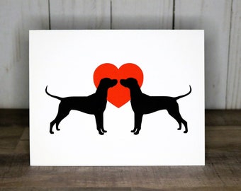 Dog Love Card Pack, Dog Cards for Valentine's Day, anniversary, friends, Customize breed