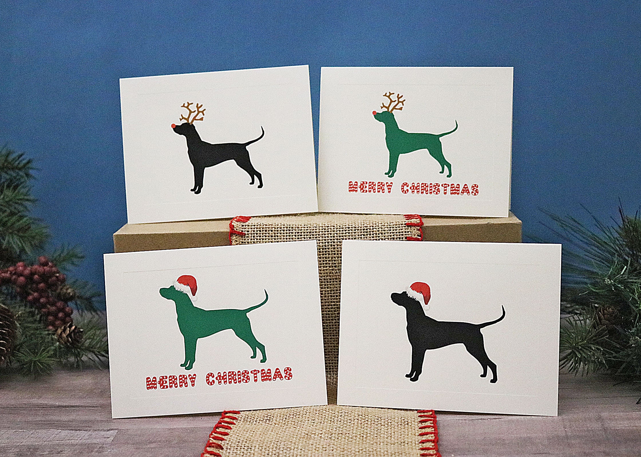 Dog Christmas Cards Dog Holiday Card Set Christmas Card Pack  Etsy