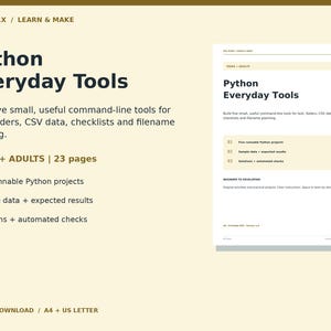 Original product cover and format information for Python Everyday Tools.