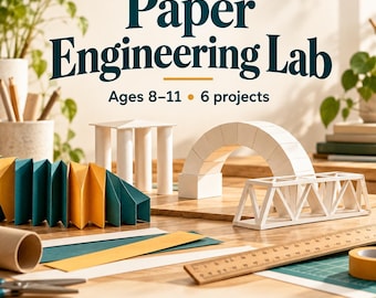 Paper STEM Activities PDF Ages 8–11, Six Engineering Projects and Test Records