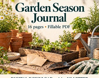 Garden Planner PDF, Fillable Planting Journal and Seasonal Task Tracker