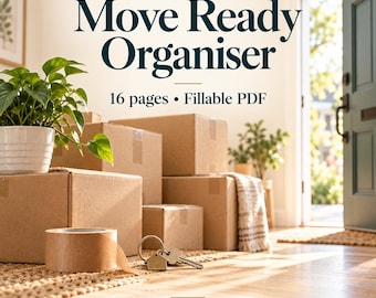 Moving Planner PDF, Fillable Packing Checklist and Box Inventory, A4 and US Letter
