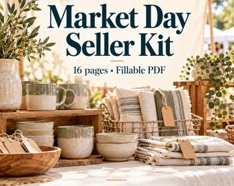 Craft Fair Planner PDF, Fillable Market Stall Checklist and Sales Log
