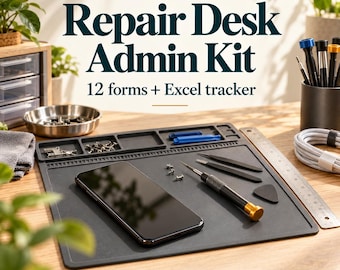 Phone Repair Forms PDF Bundle with Excel Job Tracker, A4 and US Letter