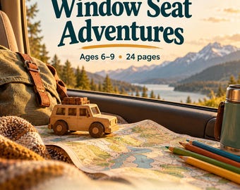 Road Trip Activities for Kids Ages 6–9, Printable Travel Games PDF