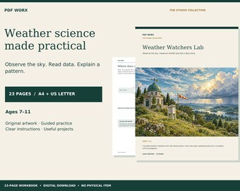 Weather Activities PDF for Kids, Observation Journal and Science Worksheets