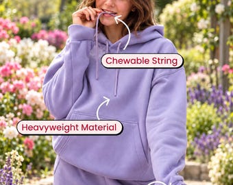 Cloud Eleven Sensory Hoodie | Kauwbare trekkoordjes, stressbalmanchetten (Oversized unisex)