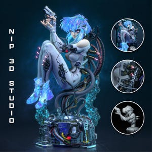 Motoko Kusanagi Ghost in the Shell Statue and Bust Digital STL File