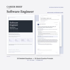 Software Engineer Behavioral Interview Guide PDF with Experience Based Answer Frameworks
