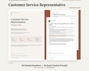 Intervjuguide för kundtjänstrepresentant i PDF-format med scenarier och svarsramverk