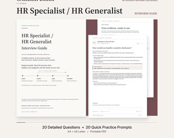 Przewodnik po rozmowach kwalifikacyjnych ze specjalistami ds. HR i generalistami w formacie PDF ze scenariuszami pracy i ramami odpowiedzi