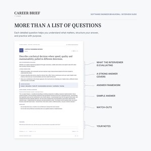 Guide till beteendeintervjuer för mjukvaruingenjörer i PDF-format med erfarenhetsbaserade svarsramverk bild 3